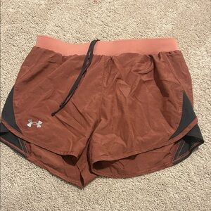 Under Armour Women's Athletic Shorts in Rust and Black